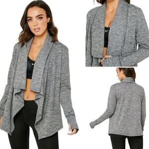Nike Yoga Draped Cardigan heather‎ gray Size M